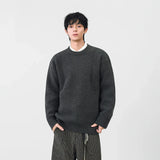 Y2K Cozy Textured Crew Neck Sweater