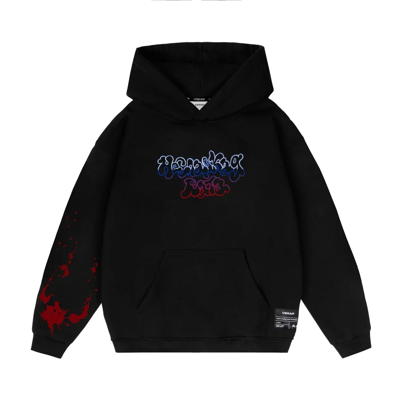 Sweat à capuche zippé à broderie artistique tendance