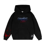 Sweat à capuche zippé à broderie artistique tendance