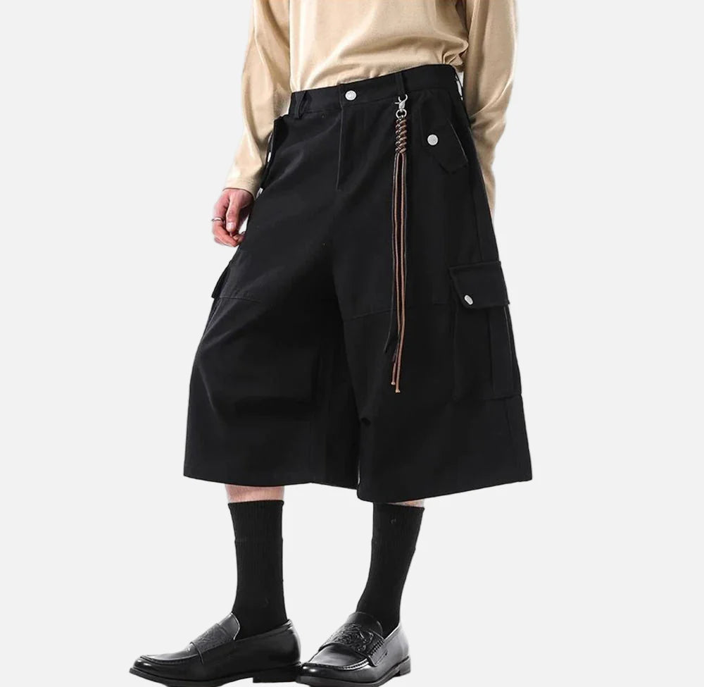 Retro American Cotton Workwear Cargo Jorts