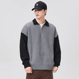 Gemütlicher Bootcut-Strickpullover mit halbem Reißverschluss