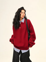 High End American Retro Pullover Sweater