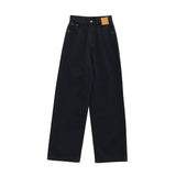 Jean noir ample à jambes larges pour femme