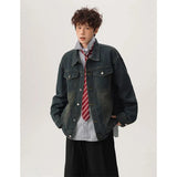 Trendy Blue Free Draping Casual Denim Jacket