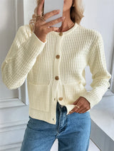 Gemütlicher Strickcardigan mit Knopfleiste