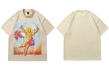 グラフィティエンジェルグラフィックオーバーサイズカジュアルTシャツ