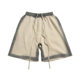 Yellow Black Smoky Gradient Colorblock Shorts