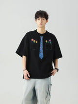 Y2K Heavy Cotton Graffiti Tie Dye Short Sleeve T-Shirt