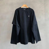 Oversized Lightweight Fake Two Piece Sweatshirt