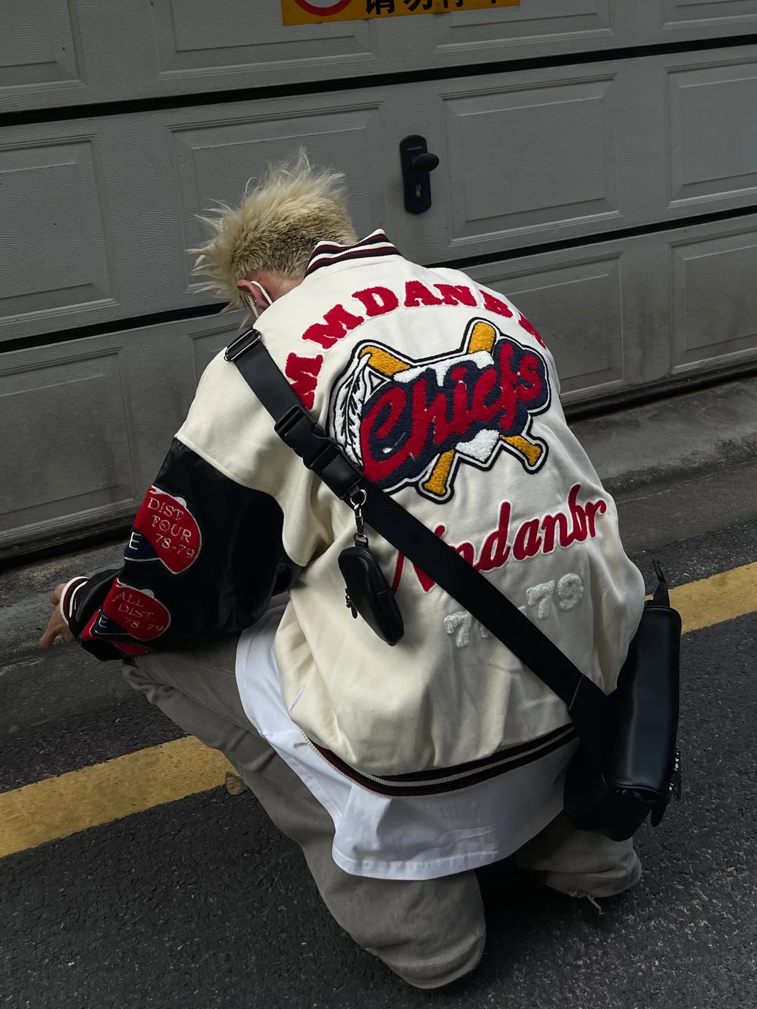 Vintage Embroidered Baseball Patchwork Varsity Jacket