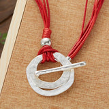 Ethnic Style Bohemian Red Rope Necklace