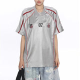 American Summer Short-Sleeved Leather T-Shirt