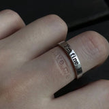 Adjustable Retro Goth I Am Fine Open Ring