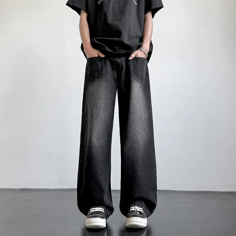 Y2K Loose Korean Straight Leg Denim Jeans
