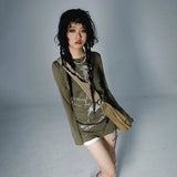 Grunge Y2K Gothic Knitted Women's Top