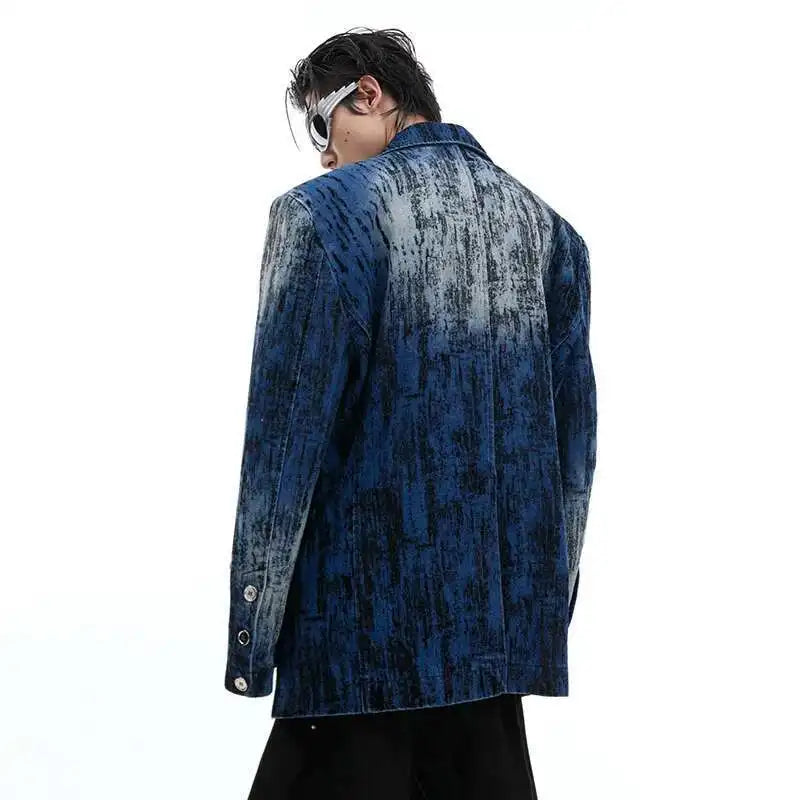 Vintage Classic Comfort Tie Dye Padded Denim Jacket