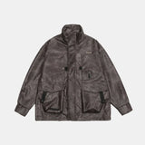 Vintage amerikanische Motorrad-Lederjacke für Herren