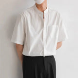 Chemise de camp légère classique en soie de style coréen