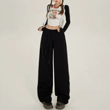Damen Winter Casual Gestreifte High Waist Jogginghose