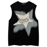 Y2K Star Patchwork Oversized Vest