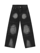 Utility Vibe Vintage Schwarze Baggy Cargo Jeans