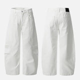 American Pleated Design Wide Leg Denim Jeans