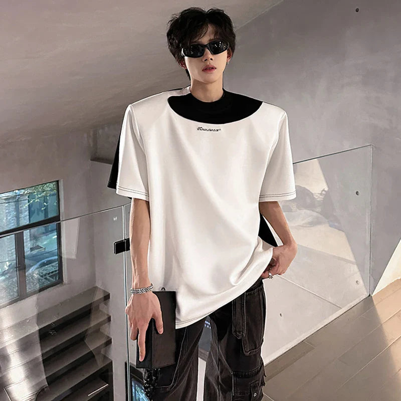 Versatile Stylish Color Contrast Short Sleeve T-Shirt