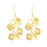 Exaggerated Leaf Drop Gold Earring