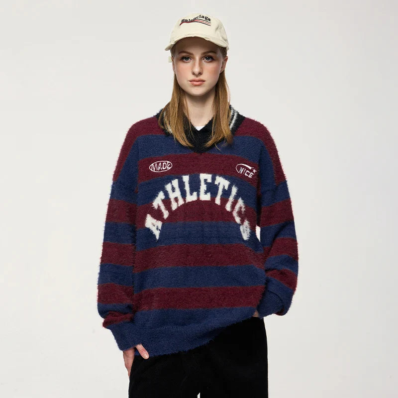 Striped Athletic Sweater