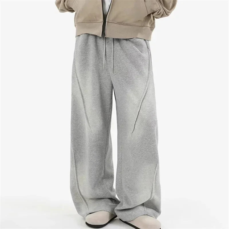 Vintage Pleated Straight Pants Korean
