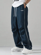 Contrast Trim Casual Trousers Pants