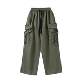 Japanische Cargohose im Y2K-Stil mit lockerem, geradem Bein