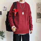 Solid Color Knitted Sweater