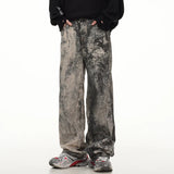 Used-Look Gothic Punk Baggy Jeans