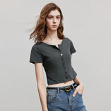 Lässiges Sommer-T-Shirt für Damen mit kurzen Ärmeln
