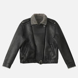 Effortless Warm Fleece Lined Leather Jacket