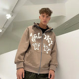 Streetwear Korean Style Punk Sport Zip Coat Sweatshirt