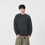 Y2K Cozy Crew Neck Waffle Knit Sweater