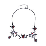 Gothic Festival Spider Web Chain Necklace