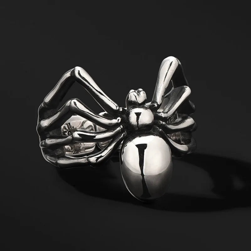 Gothic Adjustable Spider Animal Punk Ring