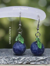Everyday Realistic Fun Blueberry Earrings