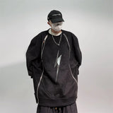 Vintage Reflective Oversize Hip Hop Sweatshirt