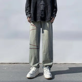 Lässige Hip-Hop-Jeans mit geradem Bein