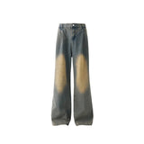 Hochwertige, einfarbige Straight Baggy Jeans