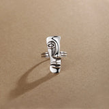 Vintage Abstract Face Finger Ring