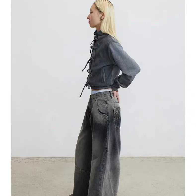 Corean Vintage Grunge Bow Jacket