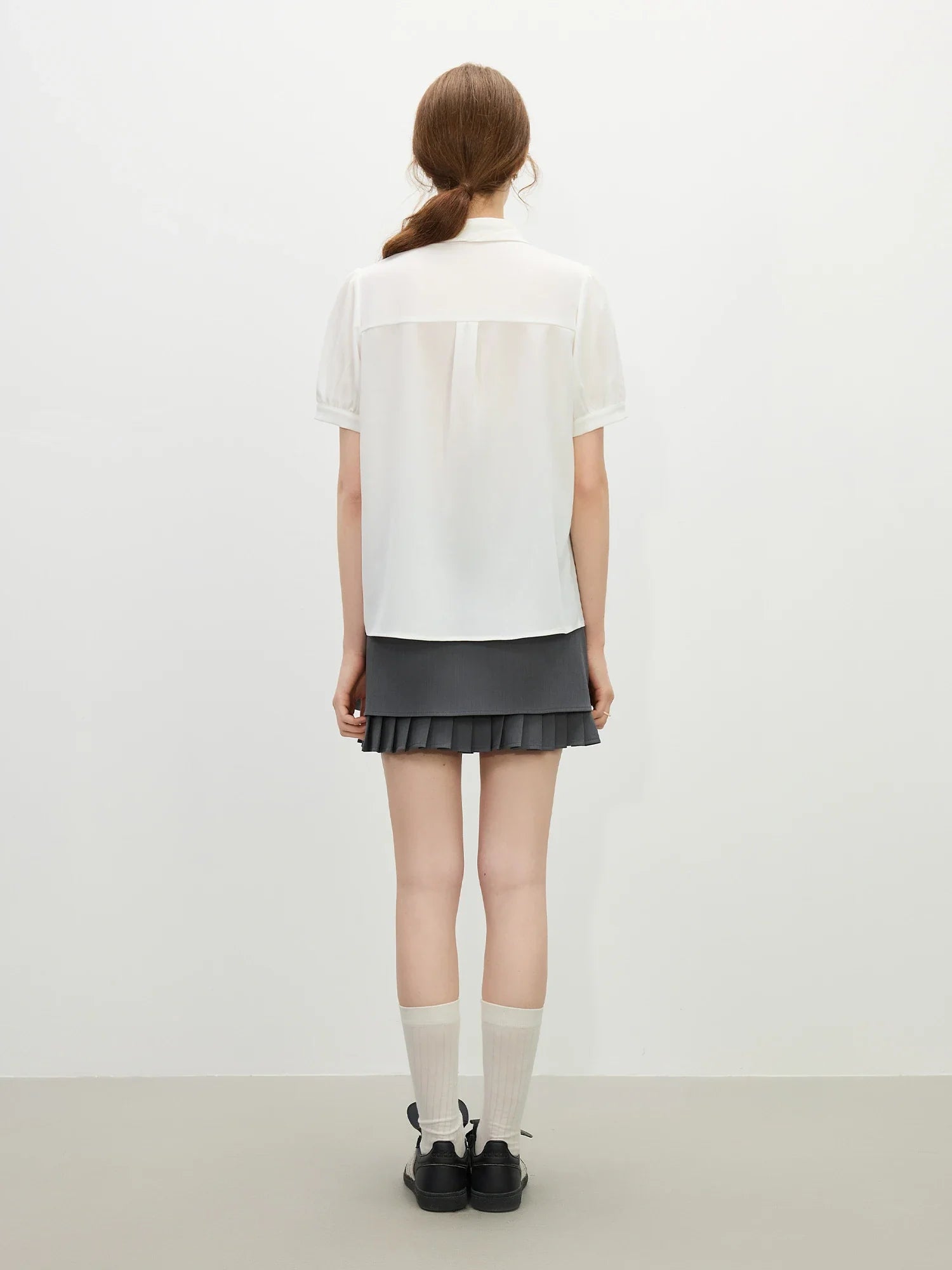 Elegante Bluse mit Lagenkragen, bürotauglich