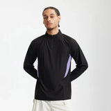 T-shirt à col zippé performant