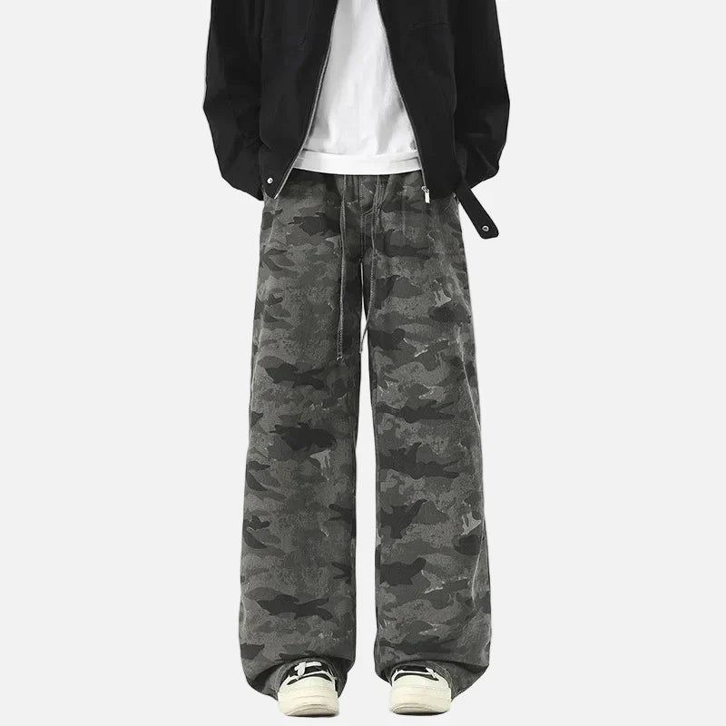 American High Street Camouflage Retro Jeans