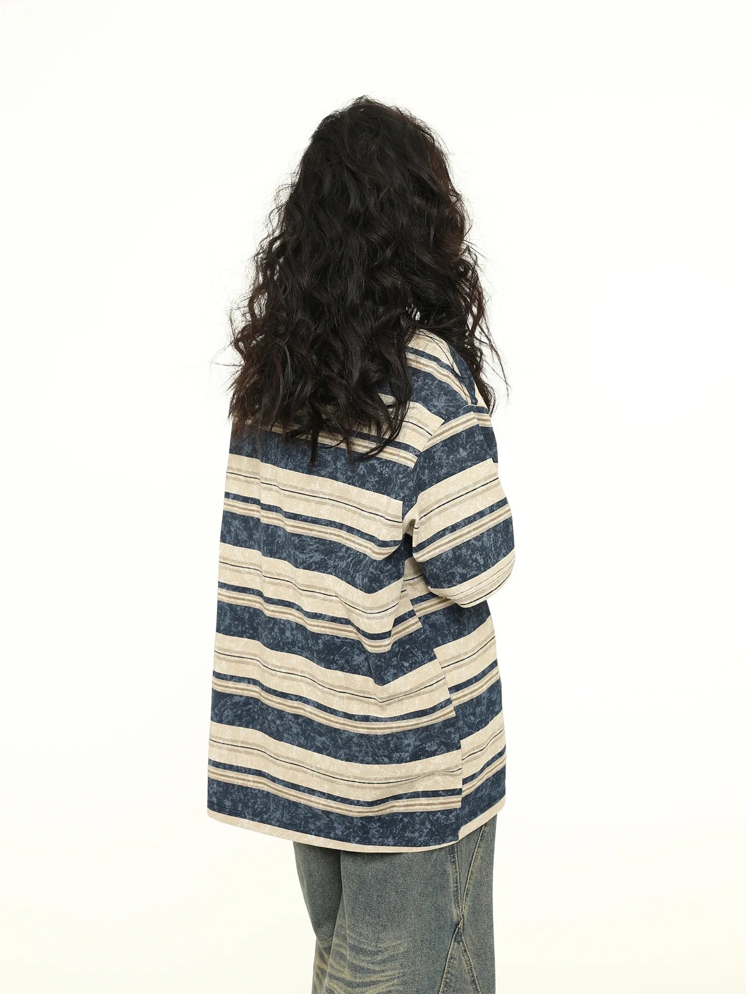 Striped Tie Dye Retro T-Shirt